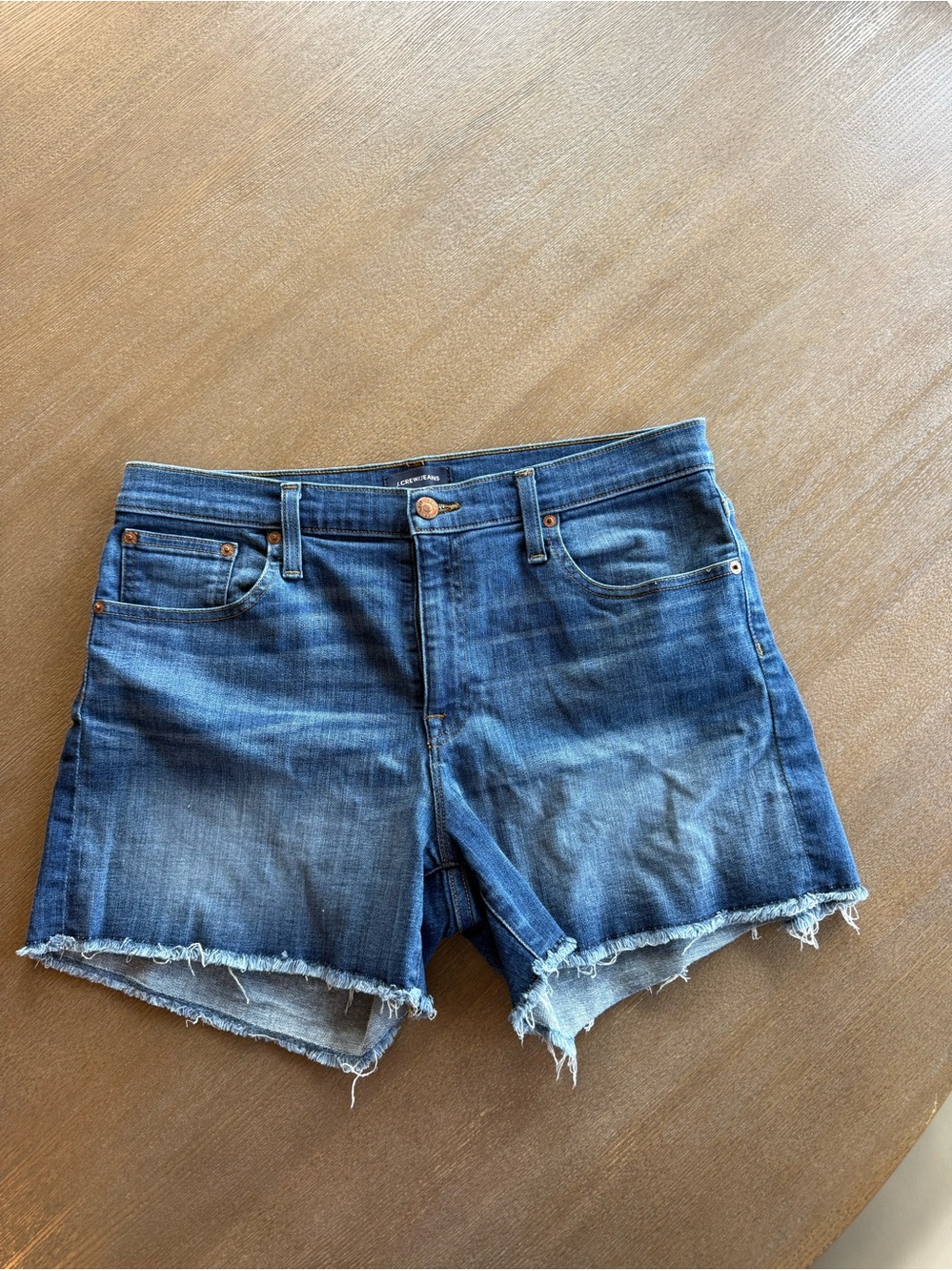 J.Crew Women’s Blue Frayed Hem Denim Shorts